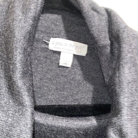 A PEA IN THE POD Maternity XS Cowl Neck Gray Sweater Silk Cashmere Fall Winter - Picture 3 of 6